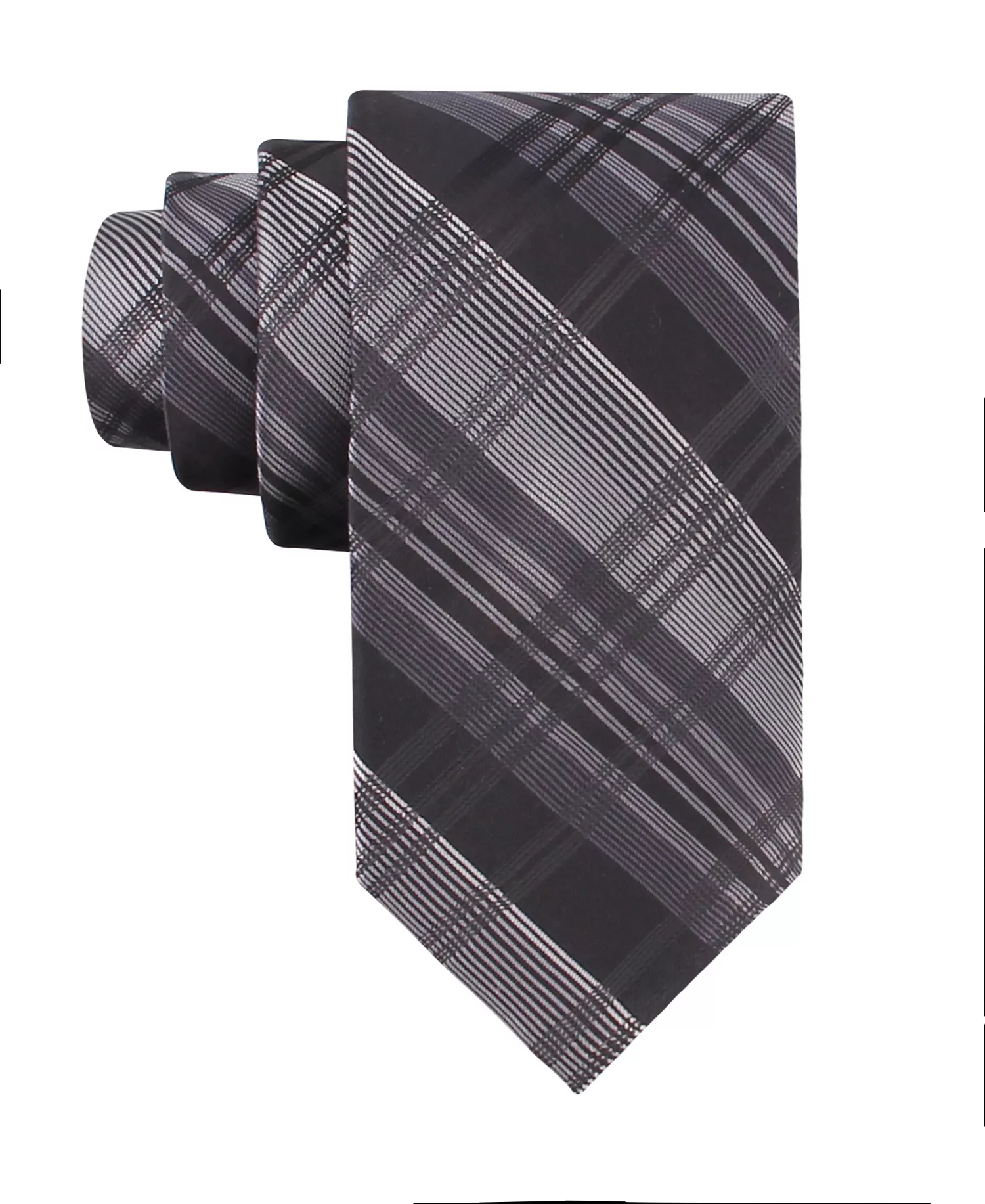 Men's Luke Plaid Tie - Black - ONE SIZE