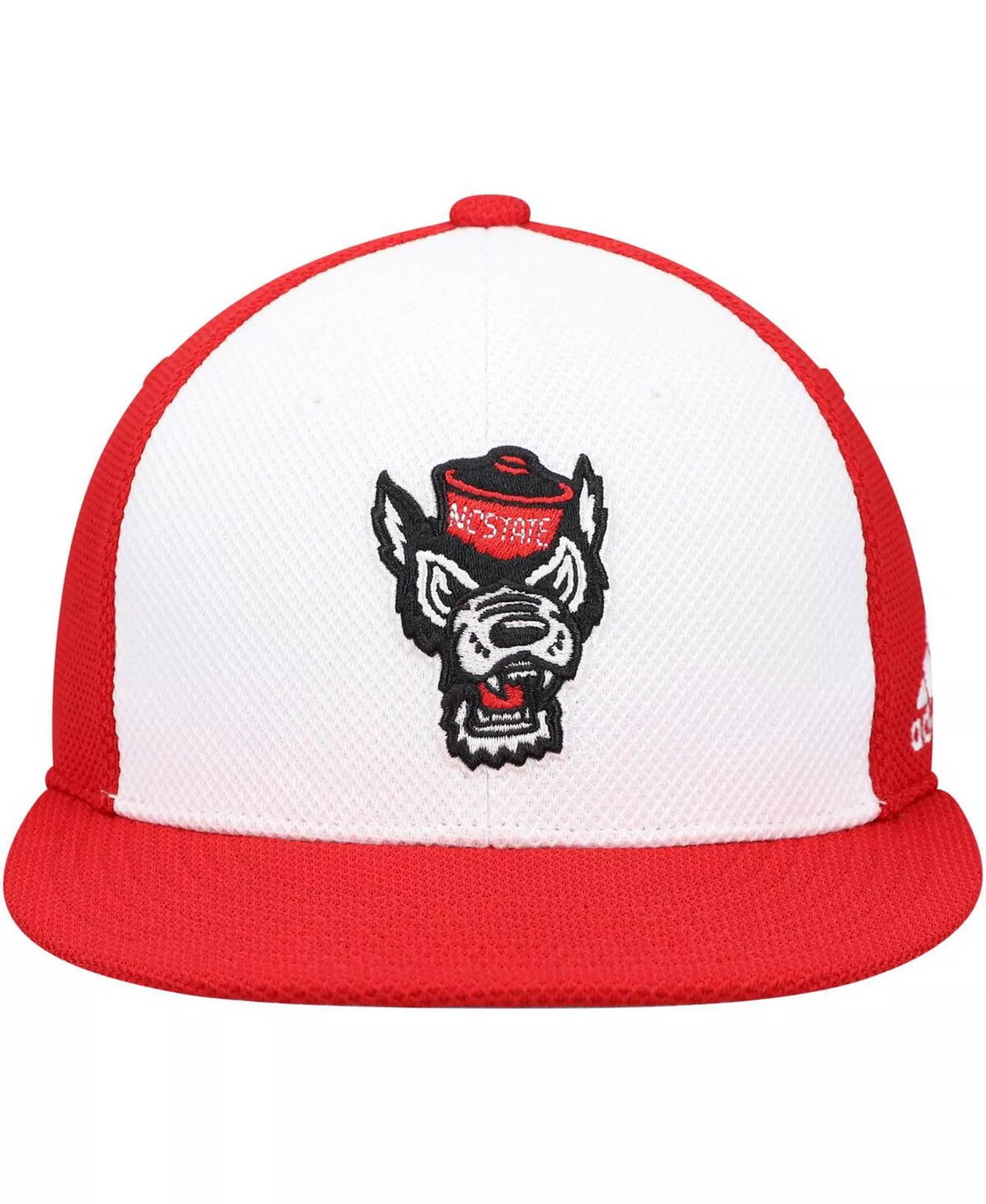 Men's White and Red NC State Wolfpack On-Field Baseball Fitted Hat - White, Red - 7 1/2