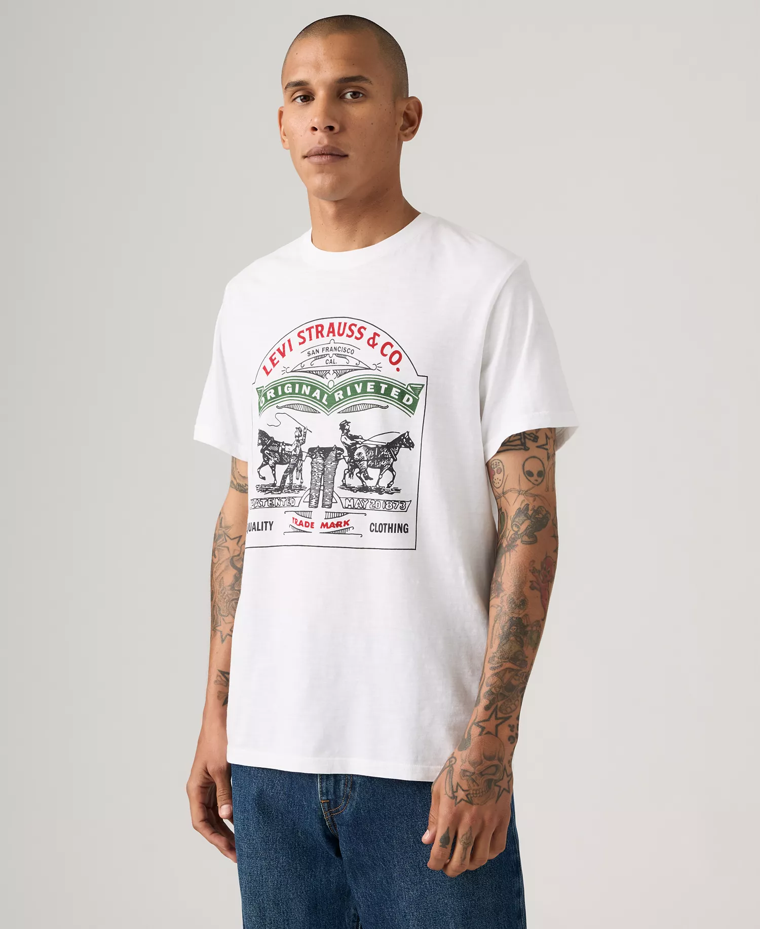 Men's Classic Short-Sleeve Graphic Crewneck T-Shirt - ARCHIVAL 2 - 2XL