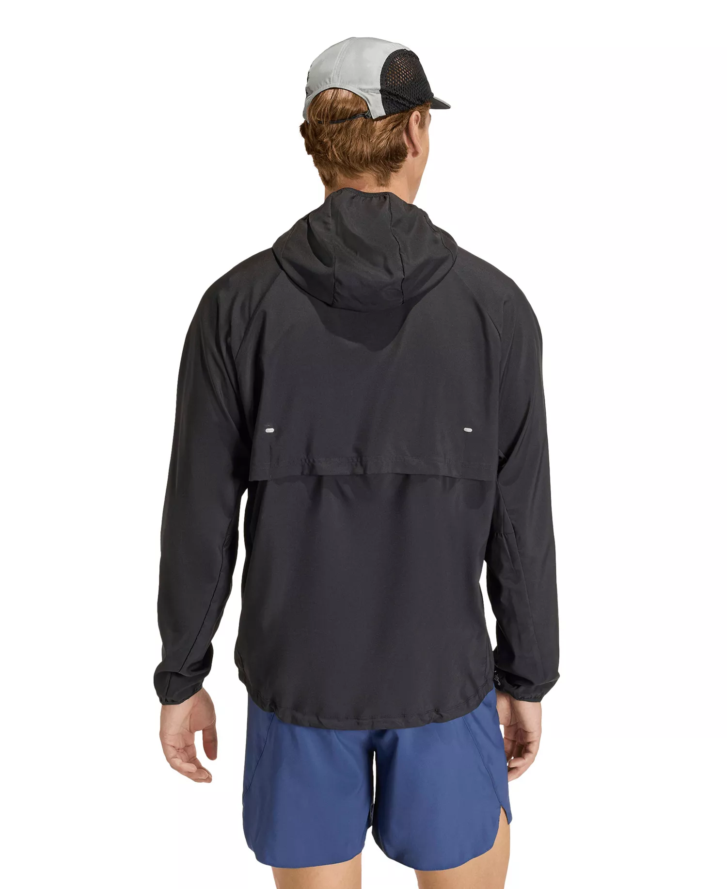 Men's Hooded Running Jacket - Black - 2XL
