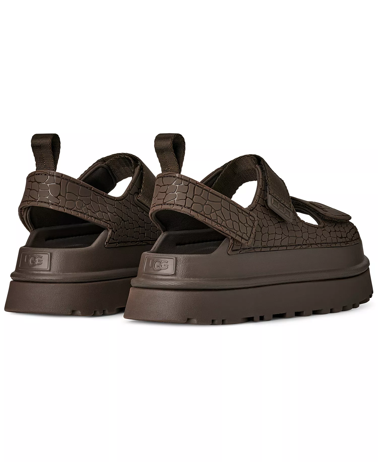 Women's GoldenGlow Embossed Open Toe Sandals - Dense Smoke - 10M