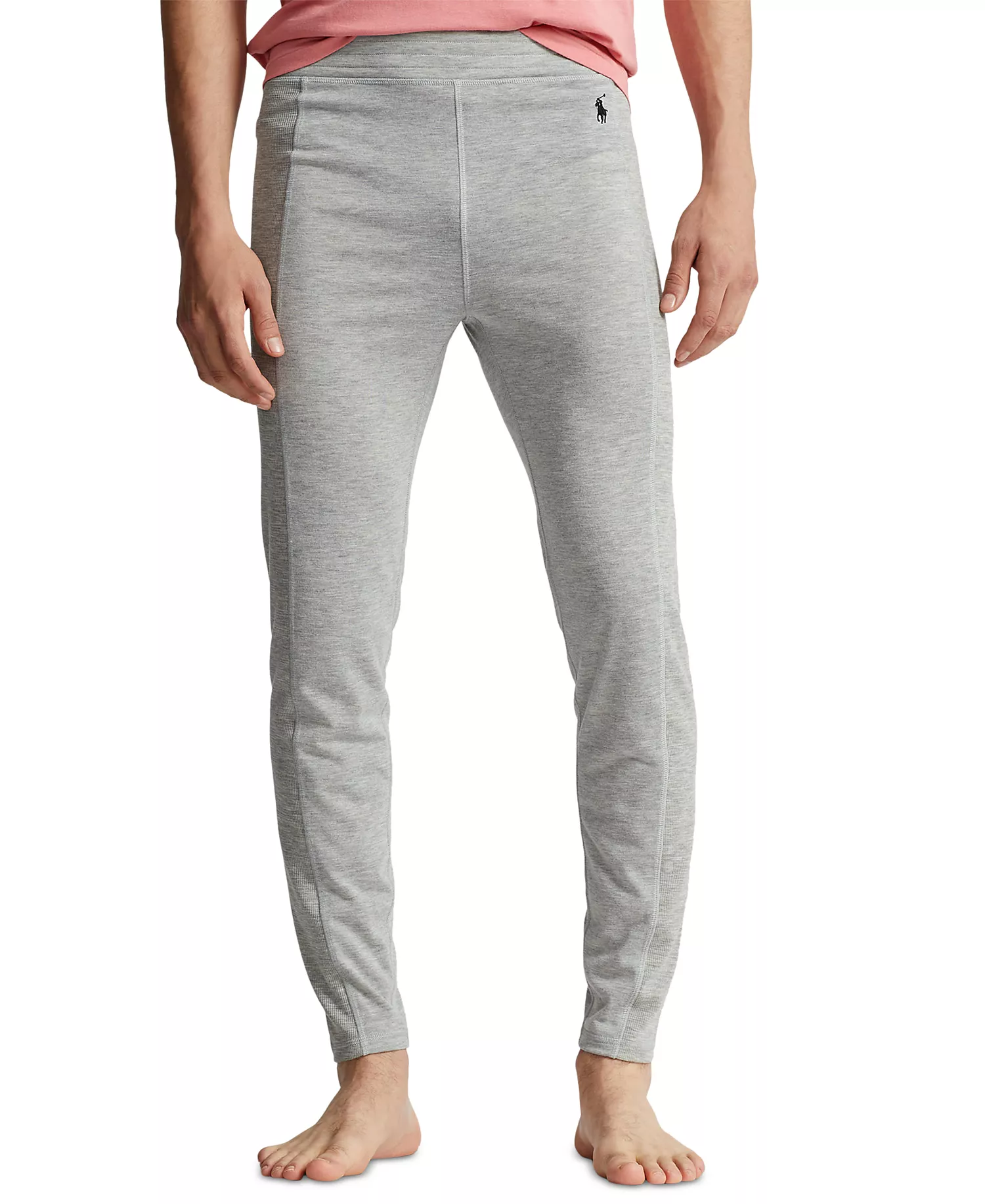 Men's Long John Pants - Andover Heather & Polo Black Pp - L