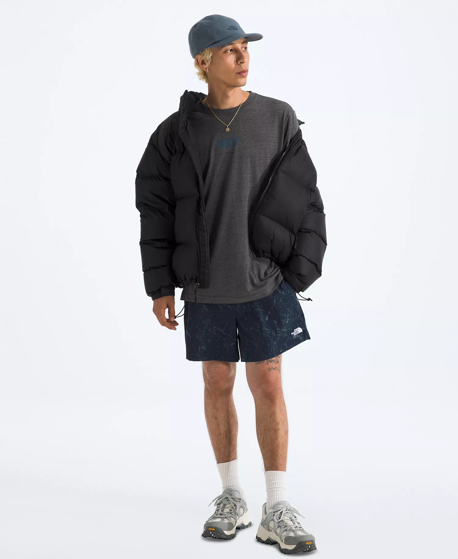 Men's Tri-Blend Logo Play Short-Sleeve T-Shirt - Black White Heather - 2XL