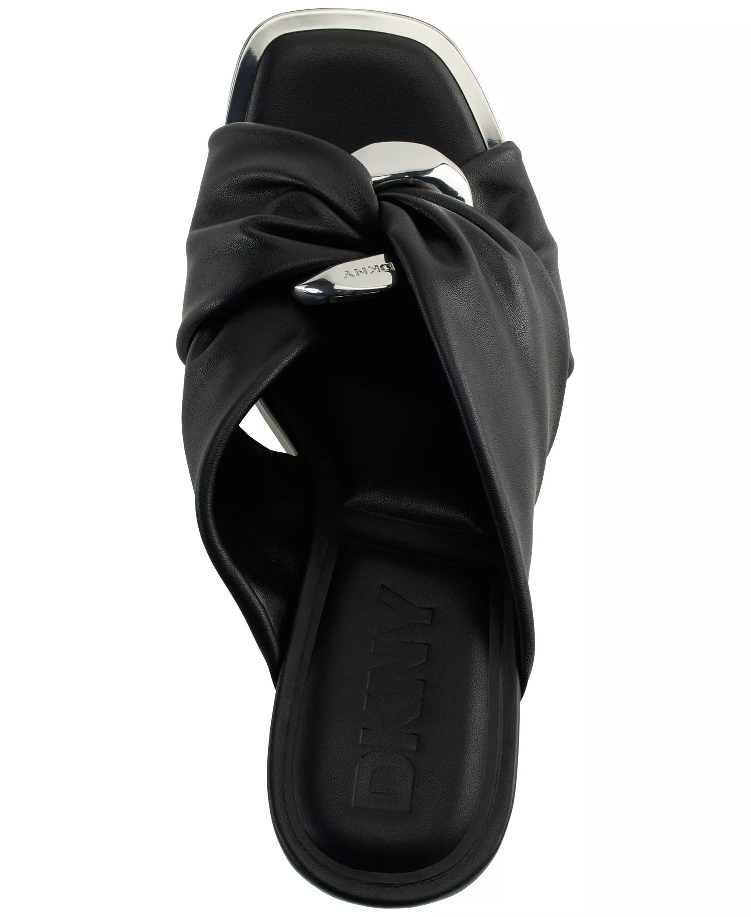 Women's Maryn Chain Twist Platform Wedge Sandals - Black/ Nickel - 10M