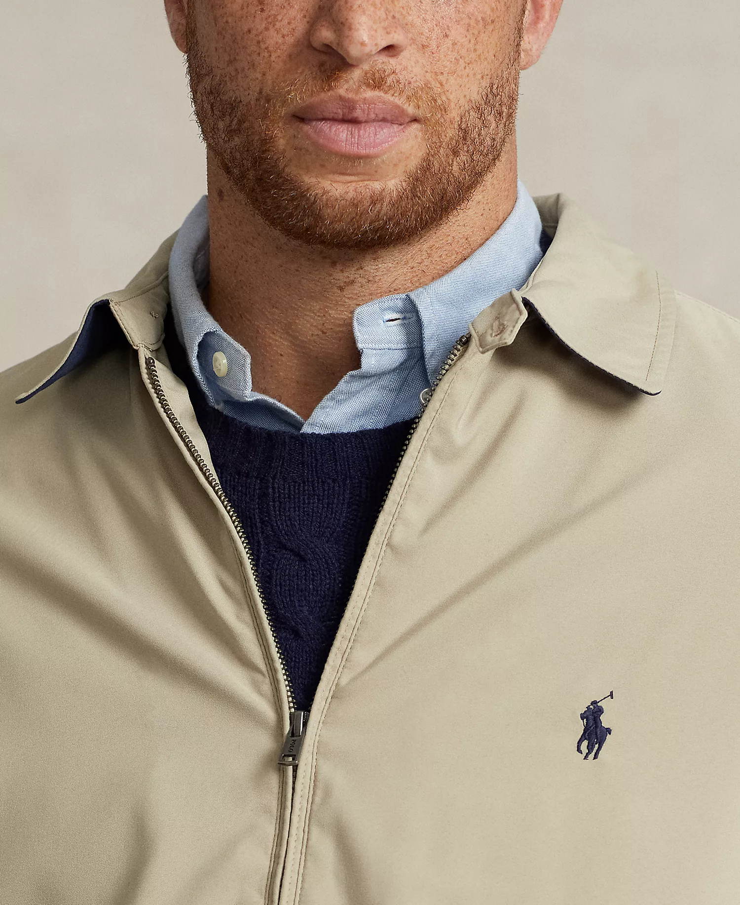 Men's Big & Tall Jackets, Bi-Swing Windbreaker - Khaki Uniform - 2LT