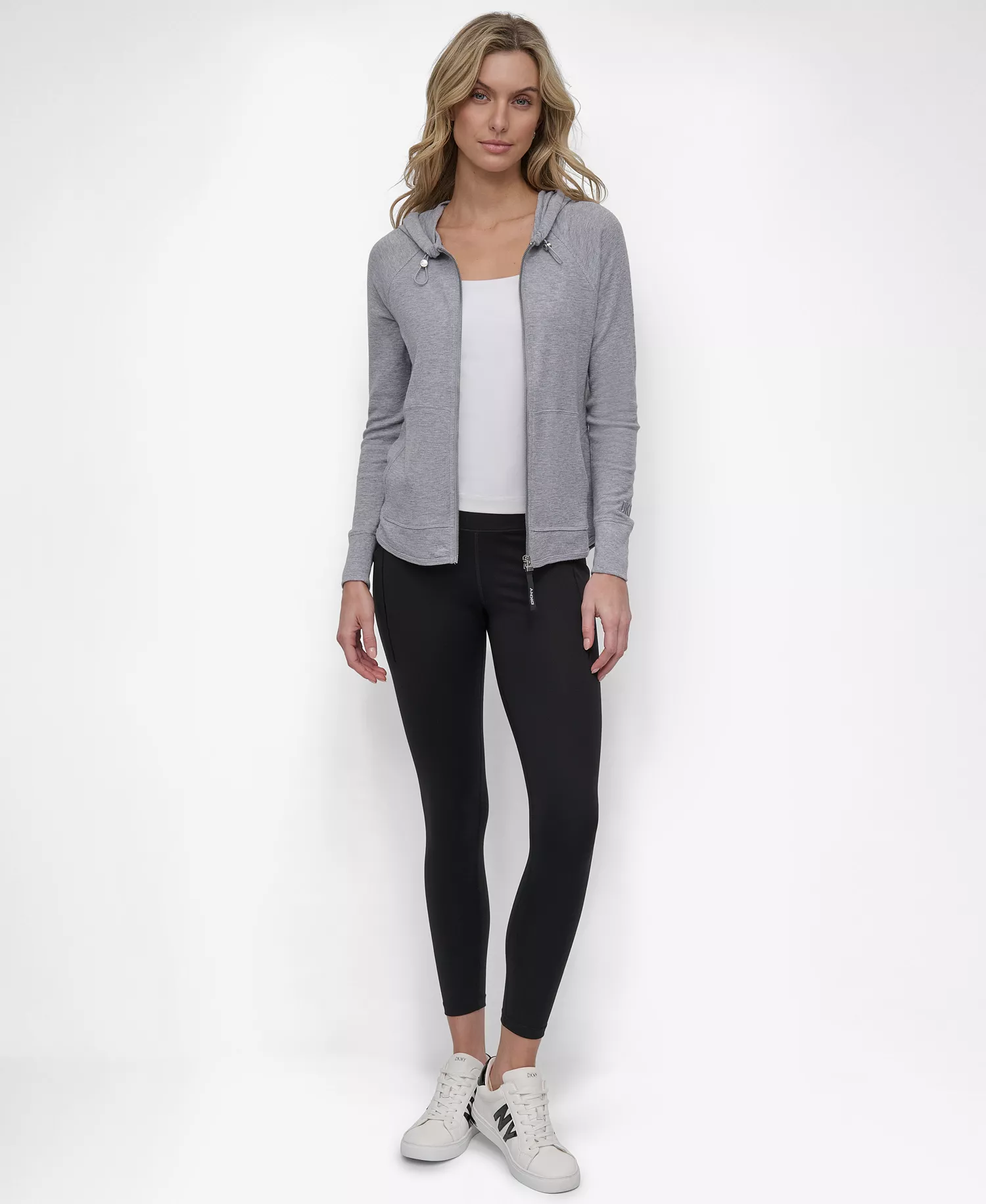 Women's Sport Zip-Front Hoodie Jacket - Black - L