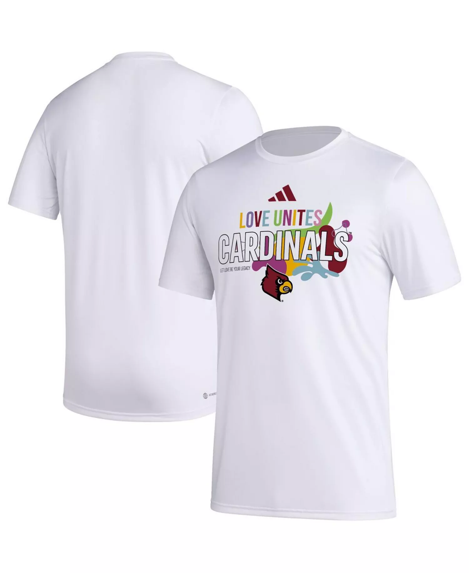 Men's x Rich Mnisi Pride Collection White Louisville Cardinals Pregame AEROREADY T-shirt - White - XL