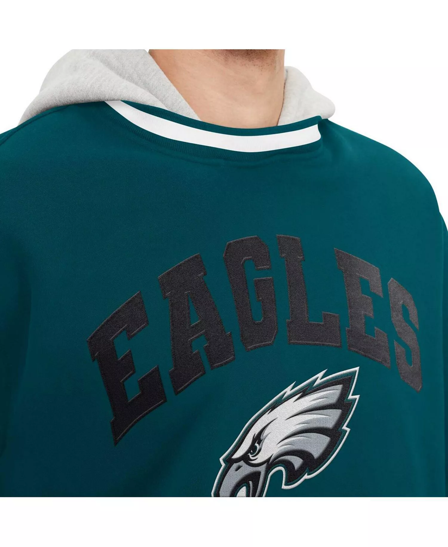 Men's Midnight Green Philadelphia Eagles Ivan Fashion Pullover Hoodie - Midnight Green - 2XL