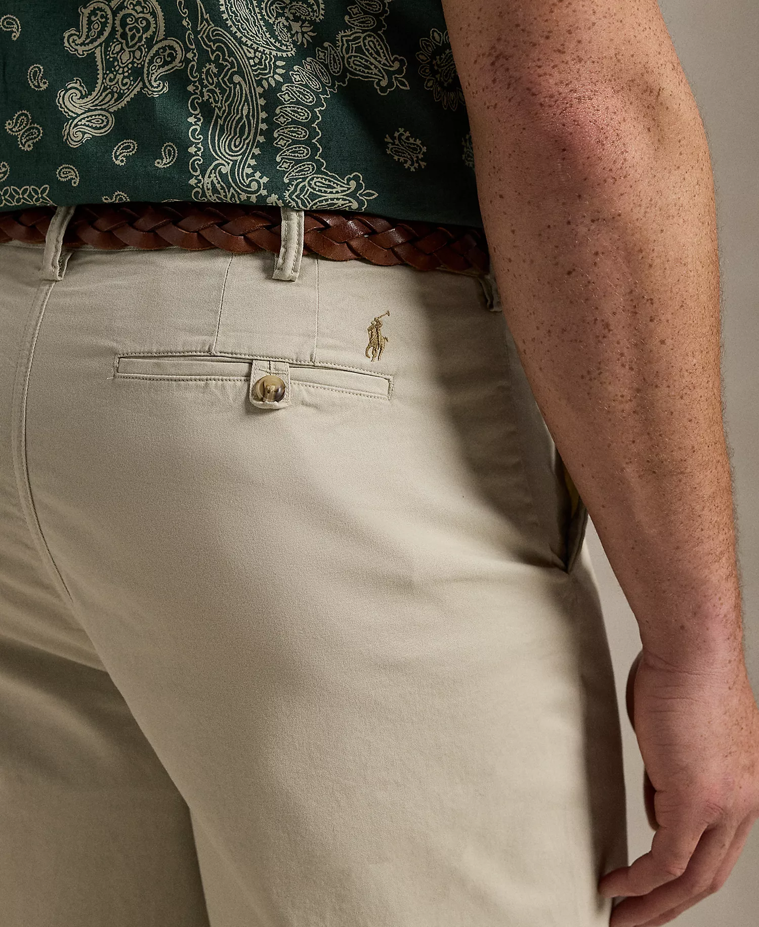 Men's Big & Tall Stretch Classic-Fit Chino Shorts - Classic Stone - 38T