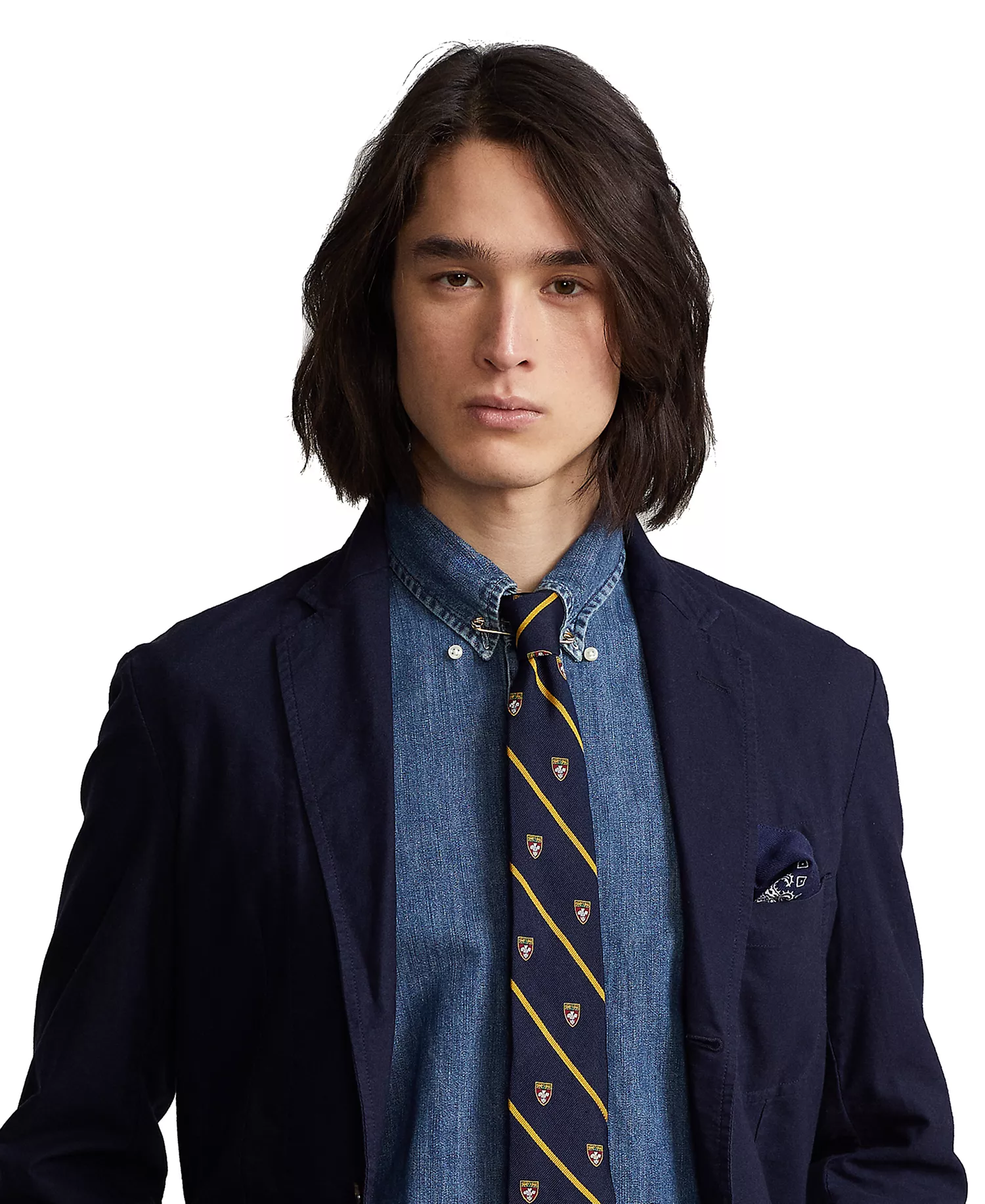 Men's Classic-Fit Denim Shirt - Denim - 2XL