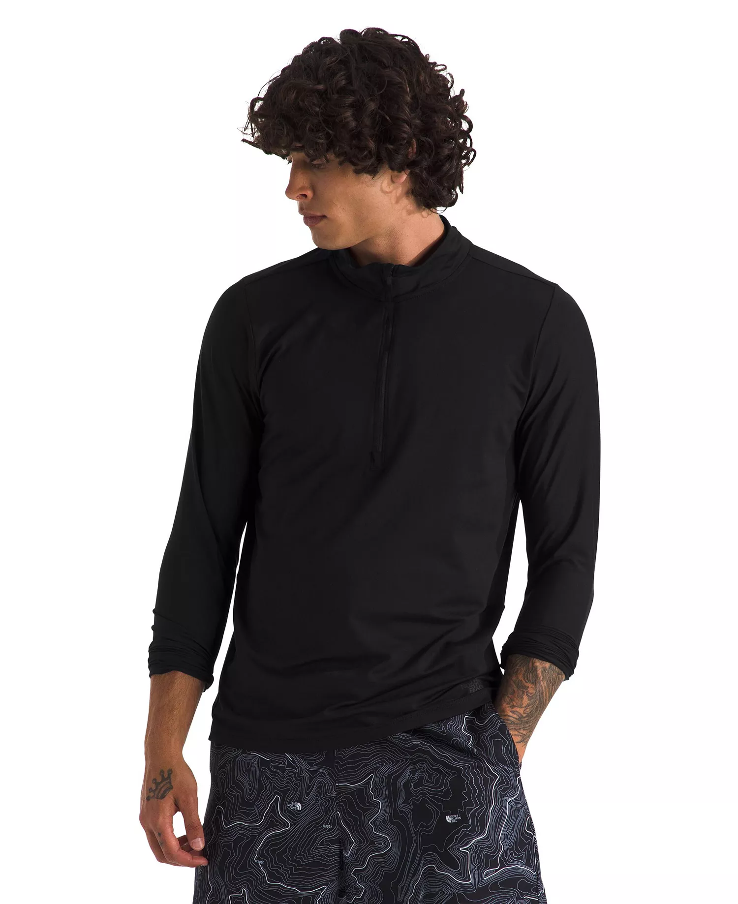 Men's Dune Sky Zip T-Shirt - Black - 2XL