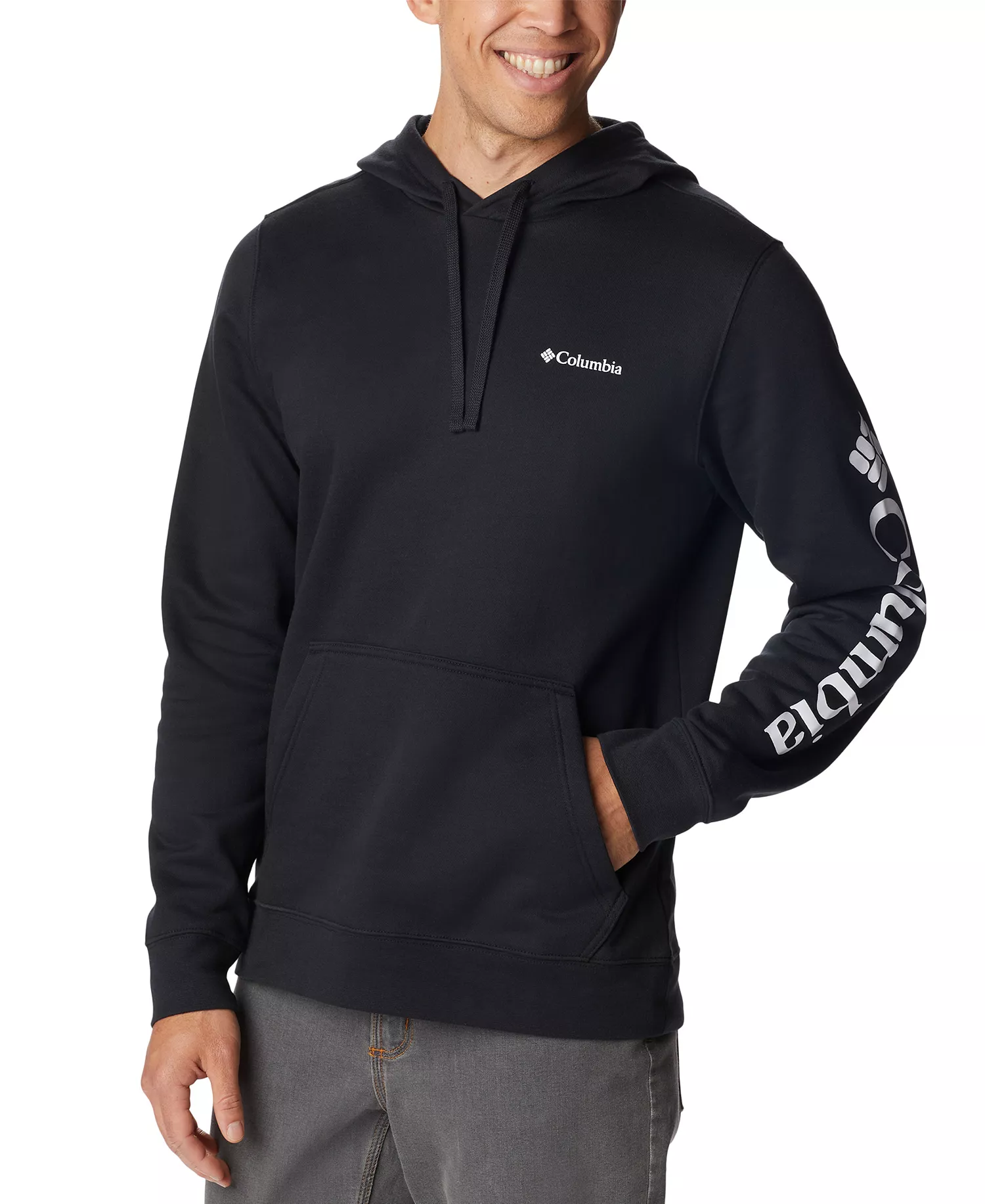 Men's Logo Trek Hoodie - Black - S