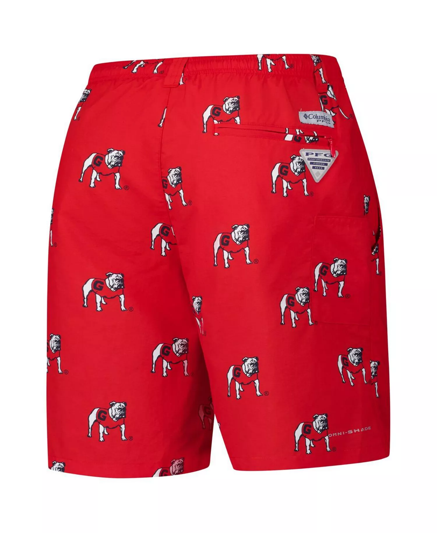 Men's Red Georgia Bulldogs PFG Back Cast III Omni-Shade Shorts - Red - L