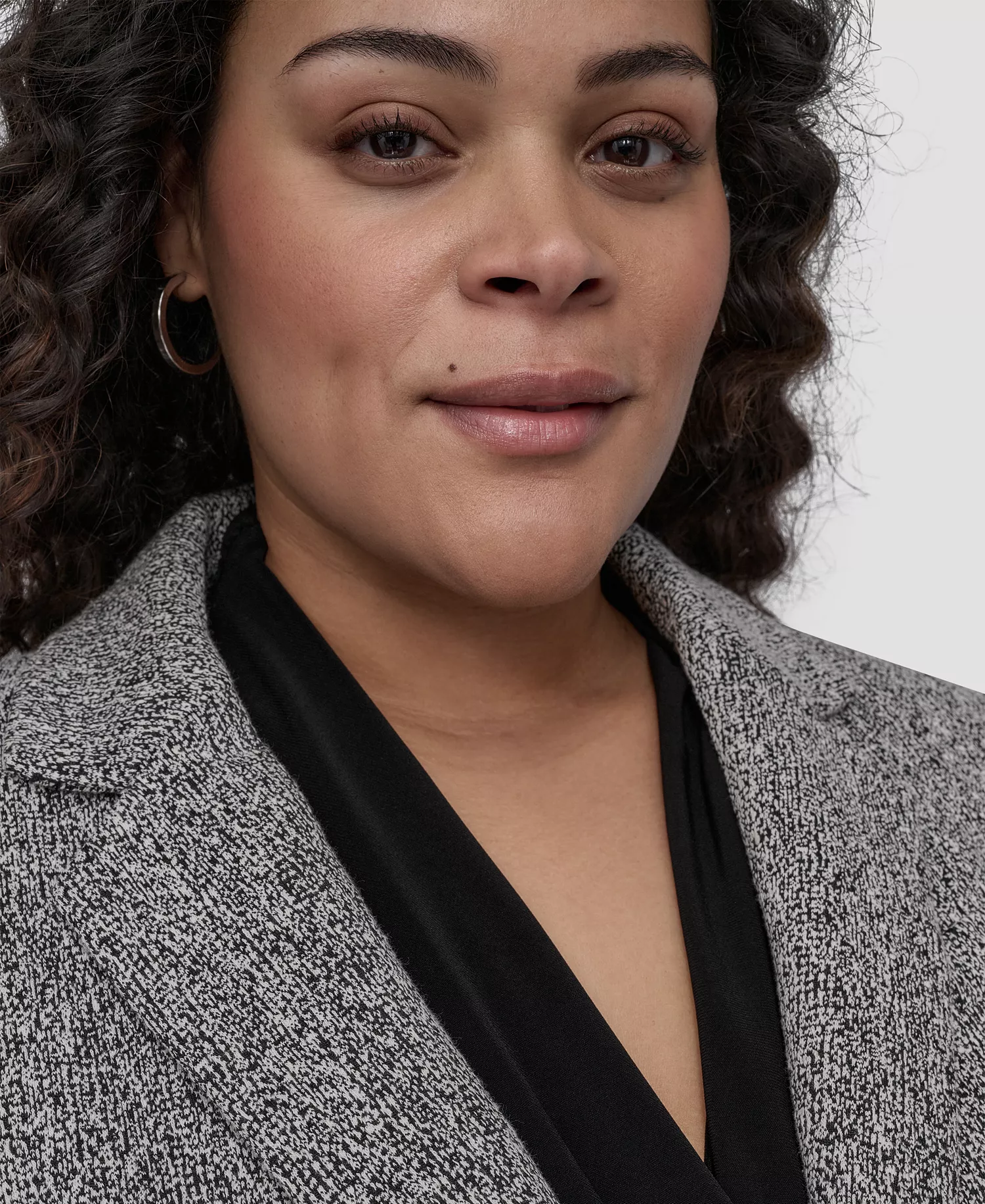 Plus Size Double D Topper Blazer - Black/White - 14W