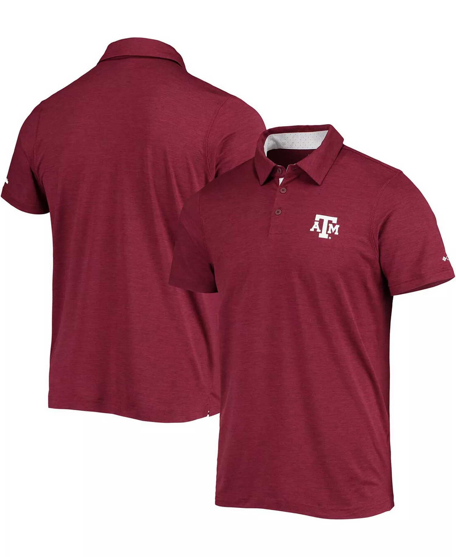 Men's Maroon Texas A&M Aggies Tech Trail Space-Dye Omni-Shade Polo Shirt - Tam  Deep - XXL
