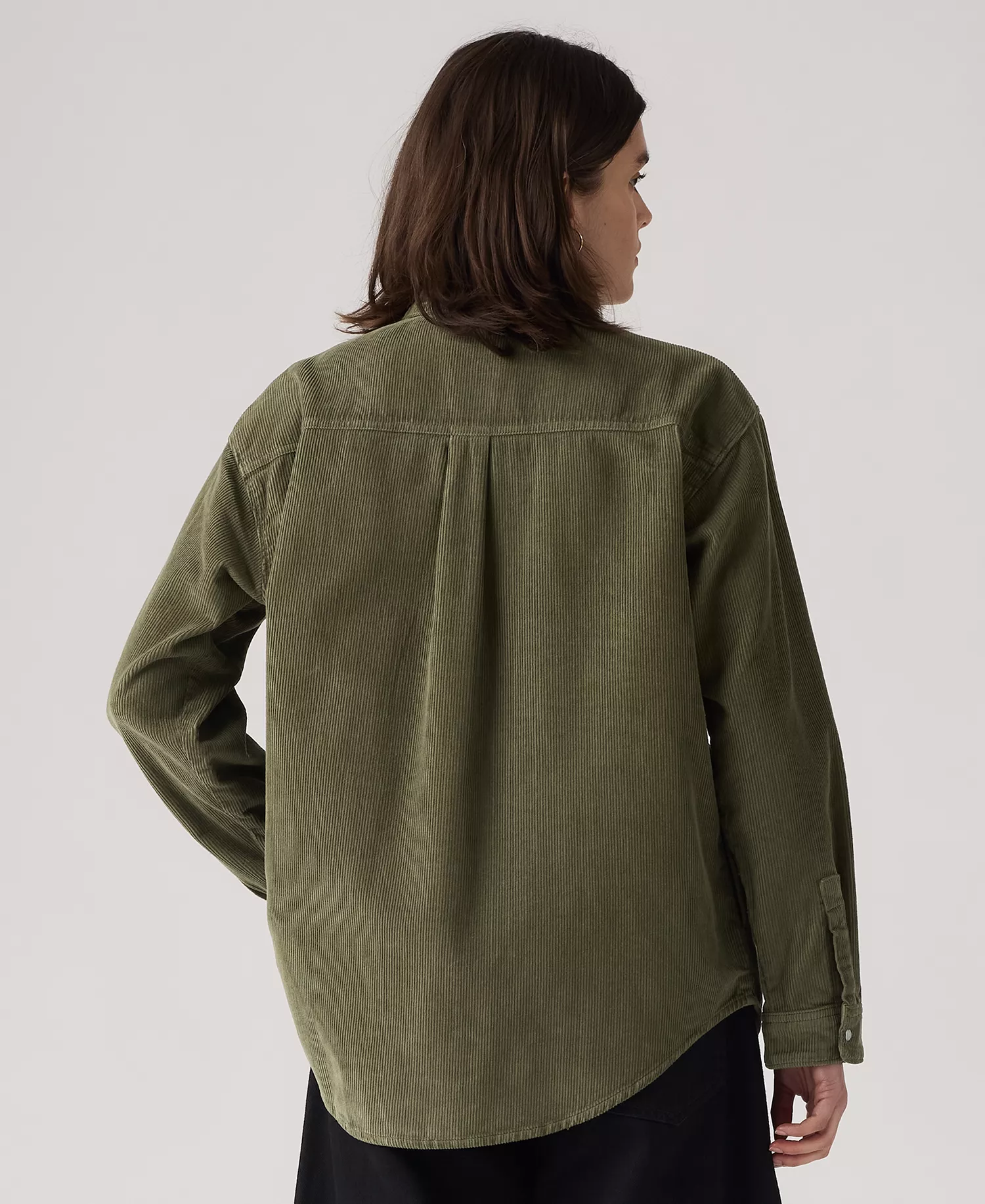 Women's Iris Corduroy Overshirt - Green - L