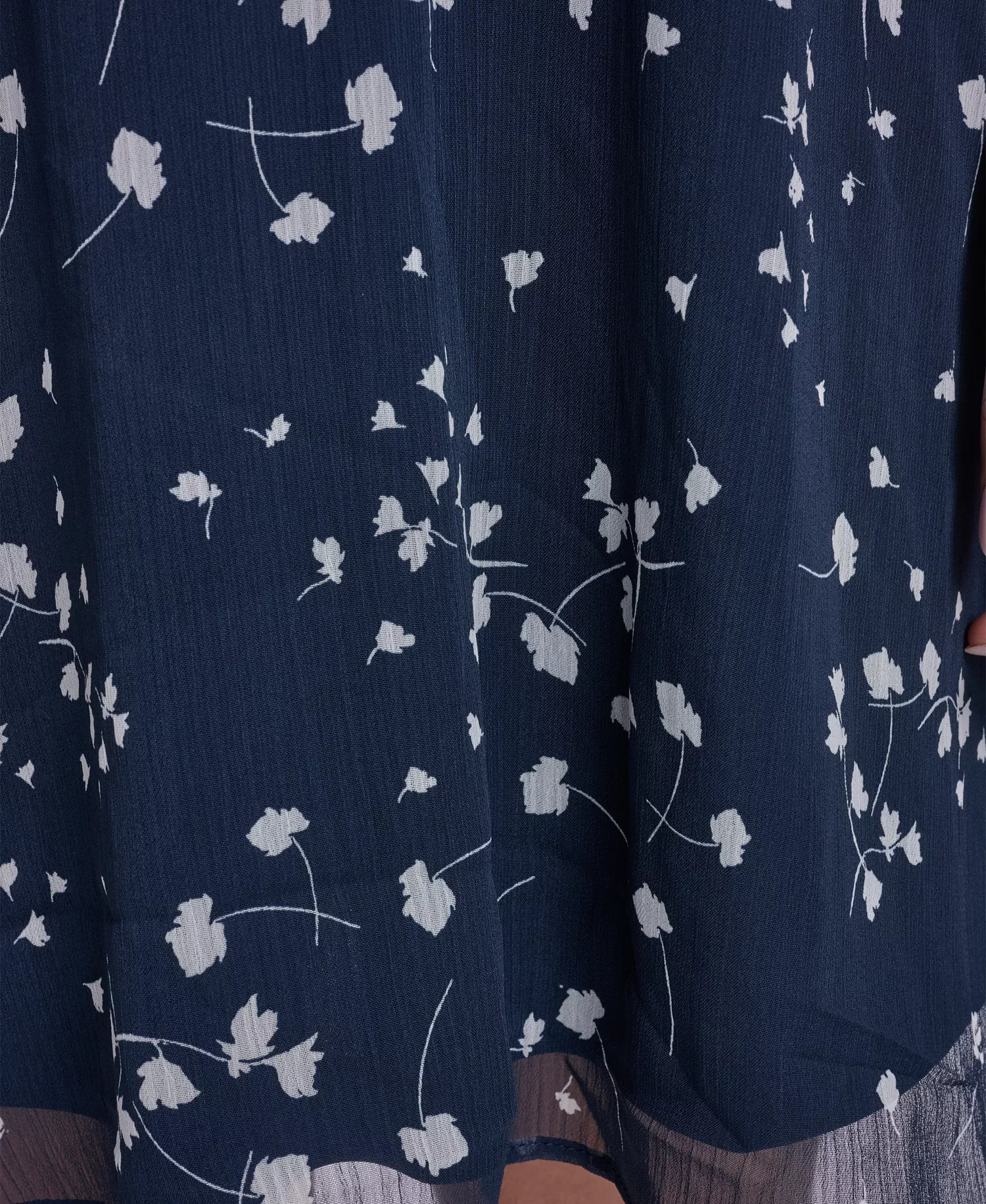 Women's Bell-Sleeve Trapeze Dress - Indigo Cream - 10