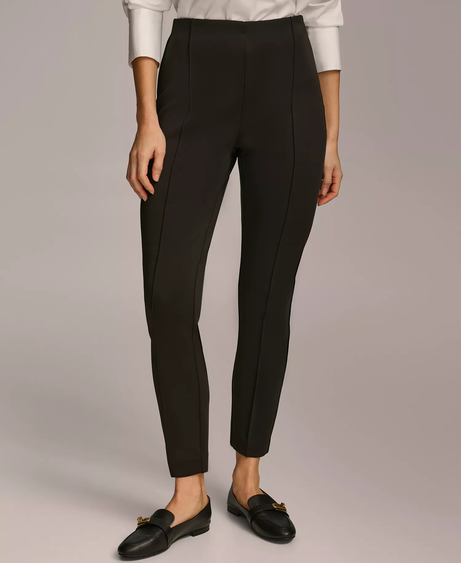 Petite Mid-Rise Ankle-Length Pants - Black - 0P