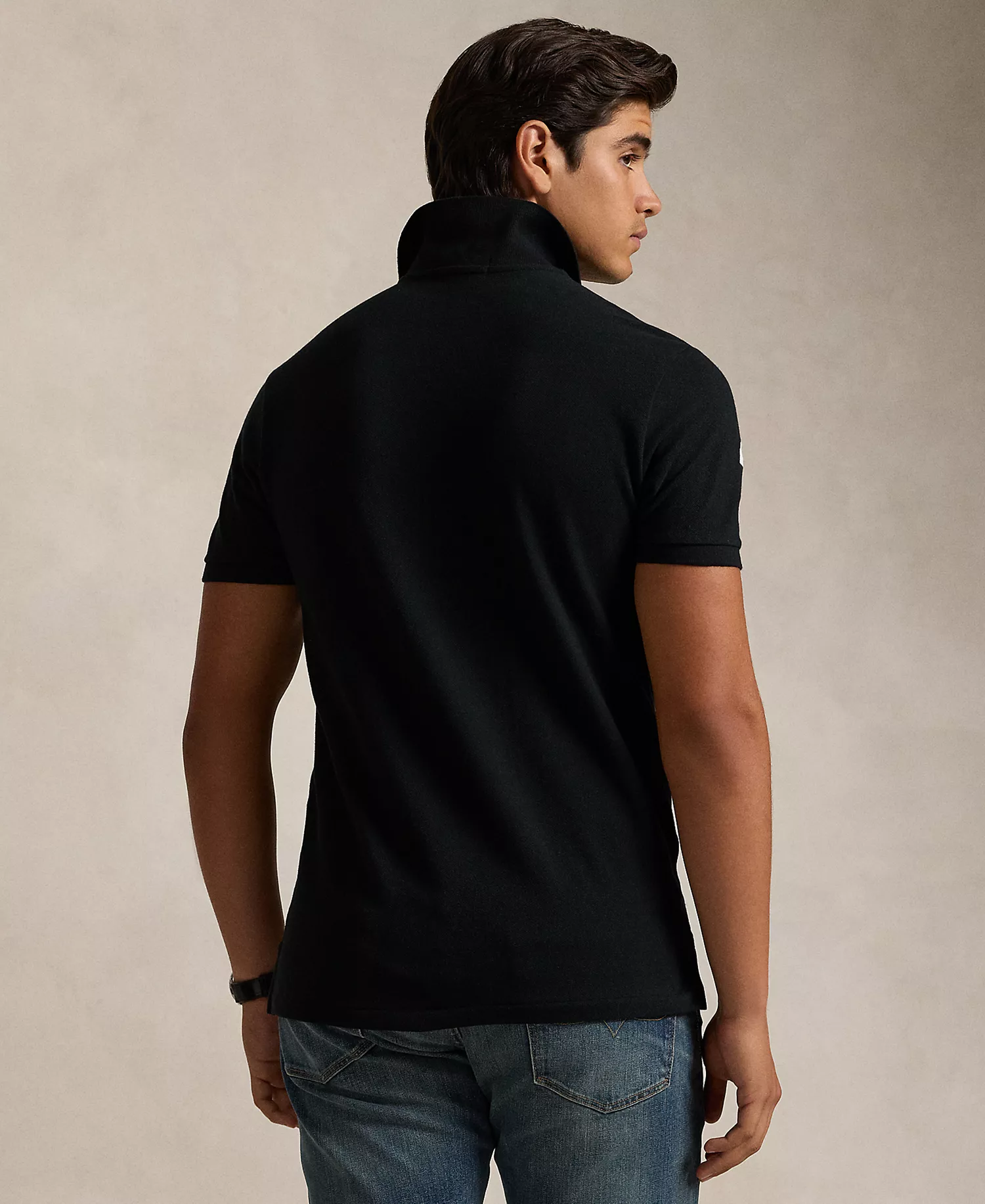 Men's  Big Pony Custom Slim Fit Mesh Polo - Andover Heather - 2XL