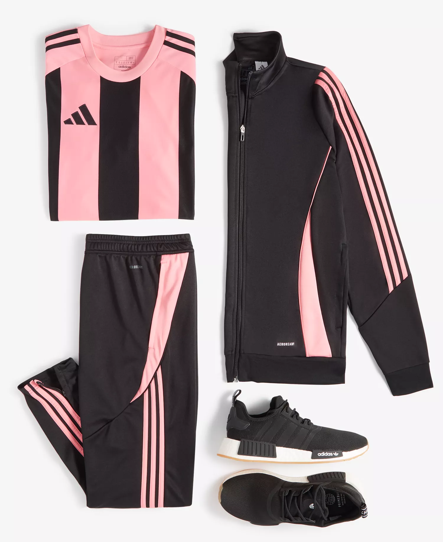Men's Tiro 24 Slim-Fit Performance 3-Stripes Track Jacket - Black/pink - 2XL