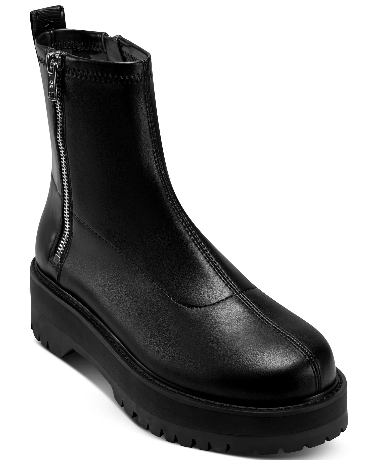 Women's Balthid Lug Booties - Black Nappa - 10M