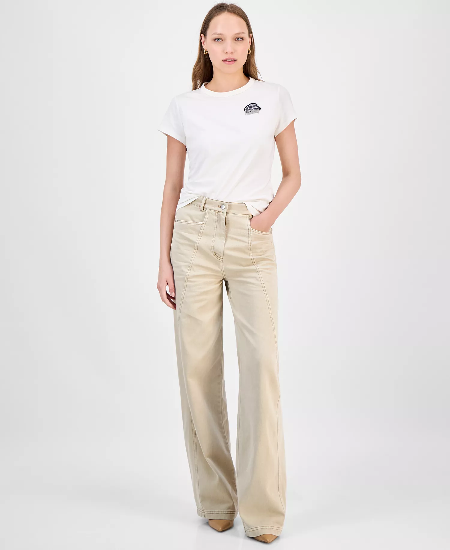 Women's Wide-Leg Jeans - Rustcopper - 12