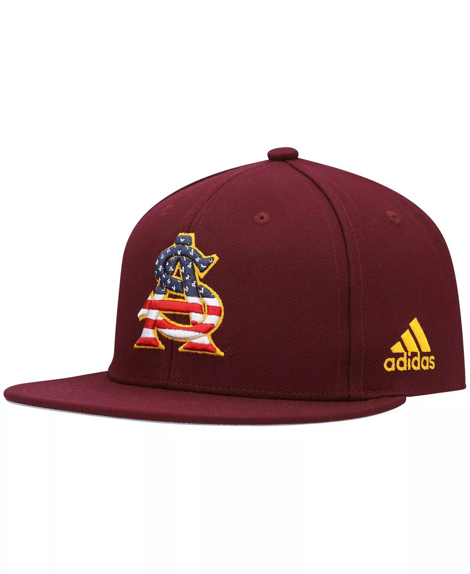 Men's Maroon Arizona State Sun Devils Patriotic On-Field Baseball Fitted Hat - Maroon - 7