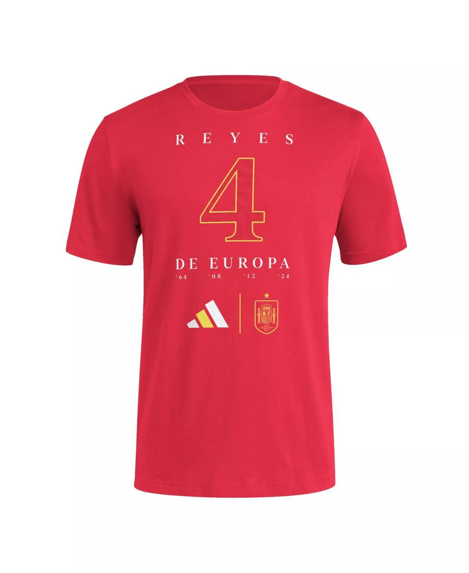 Men's Red Spain National Team 2024 European Champions T-Shirt - Red - XL