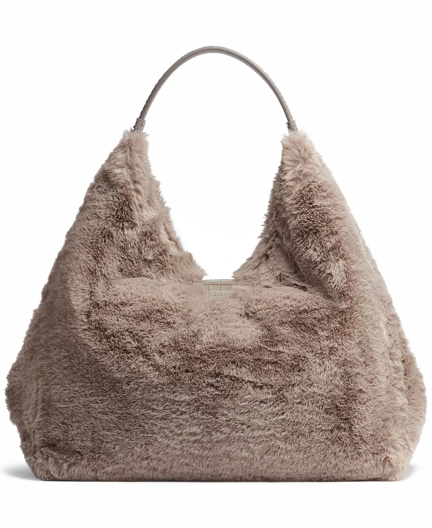 Percale Faux Fur Mini Shoulder Bag - Cloud (Gray) - NO SIZE