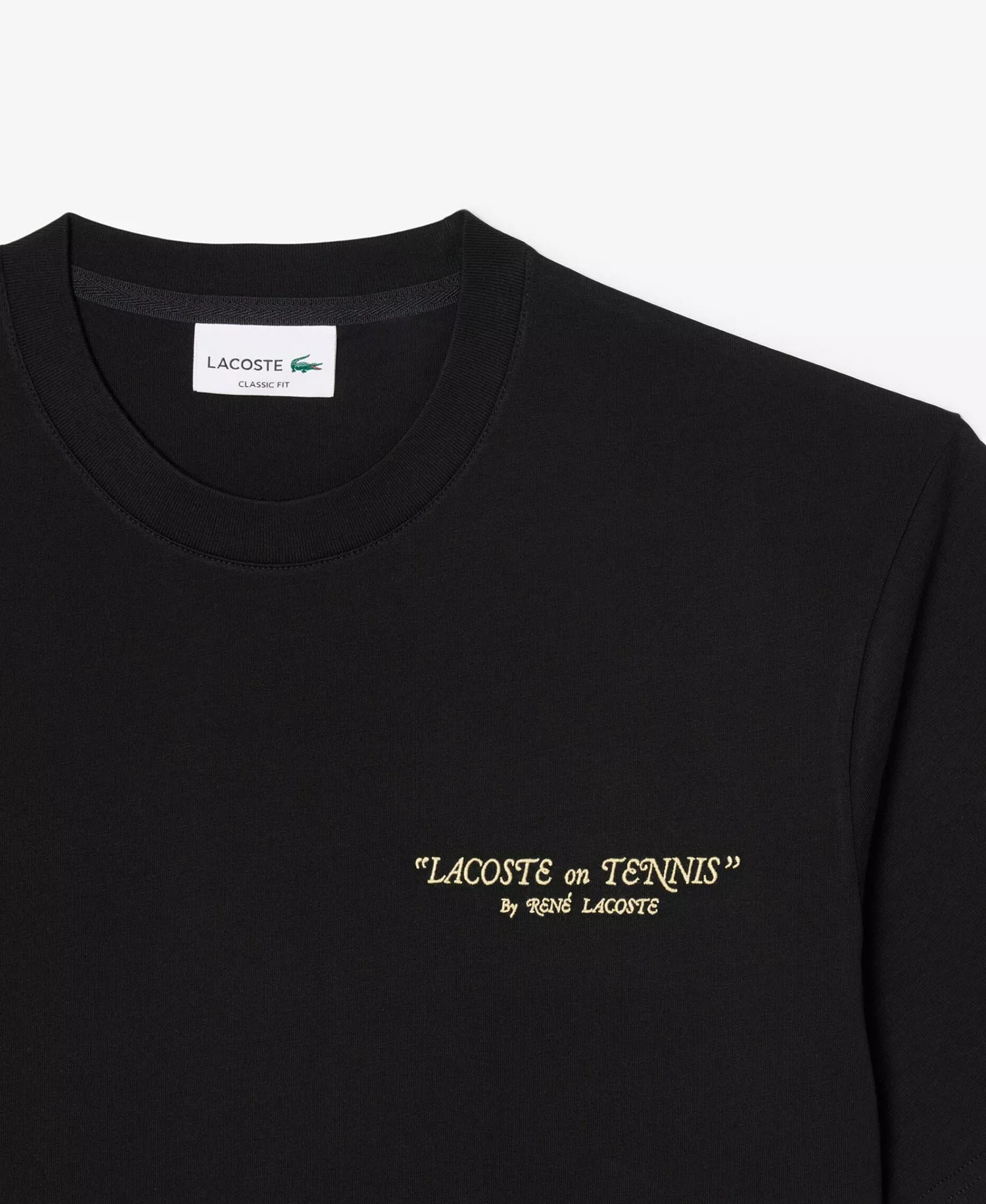 Men's Embroidered Crewneck T-Shirt - Black - 2XL