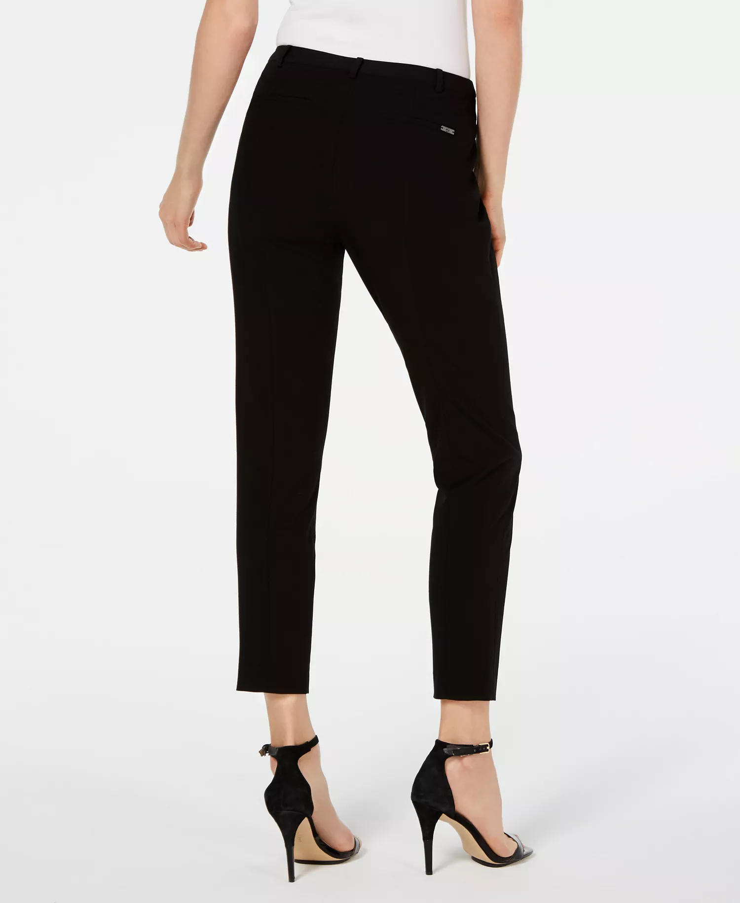 Slim Fit Ankle Length Pants - Black - 12