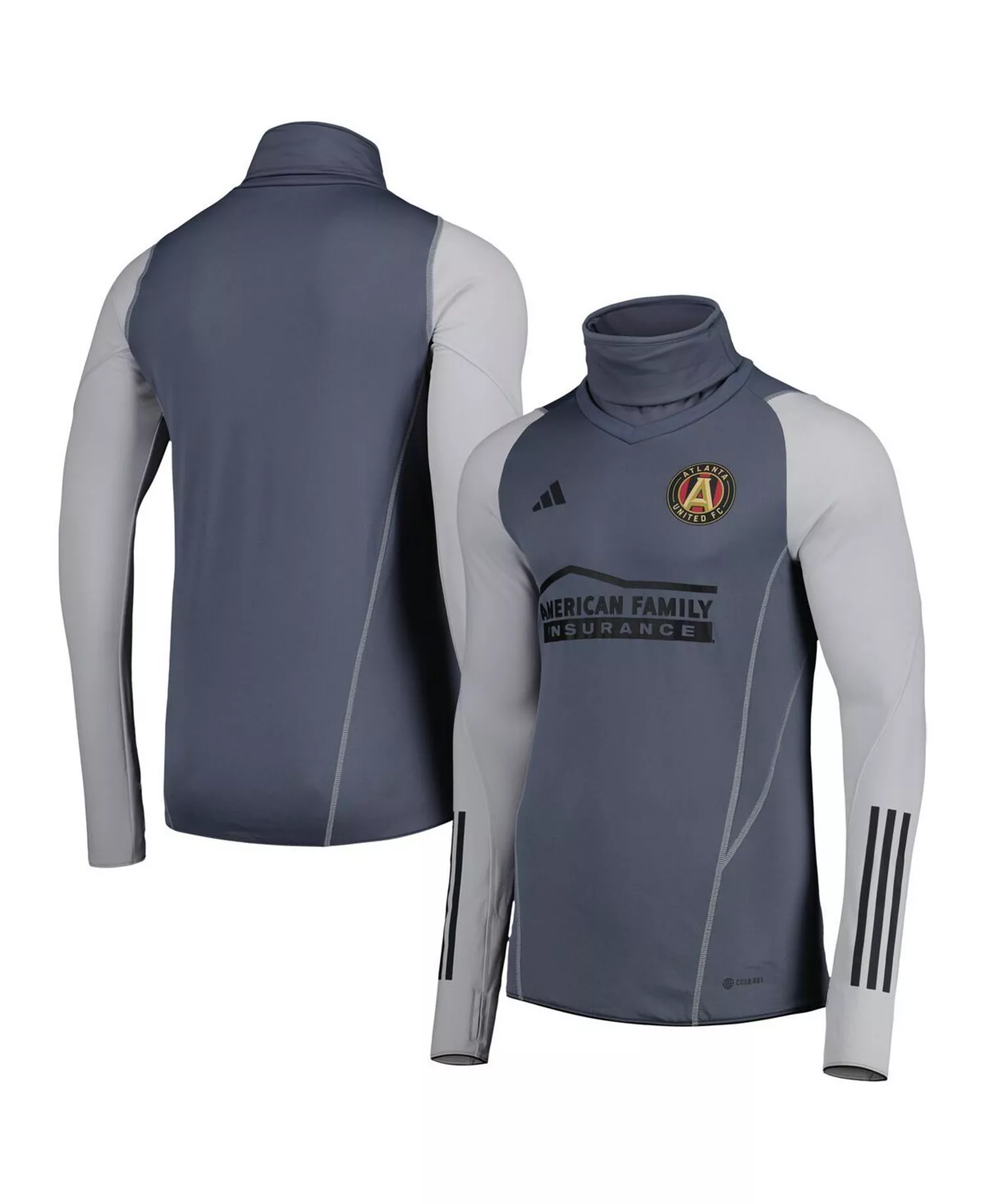 Men's Gray Atlanta United FC Warm Raglan COLD.RDY Top - Gray - 2XL