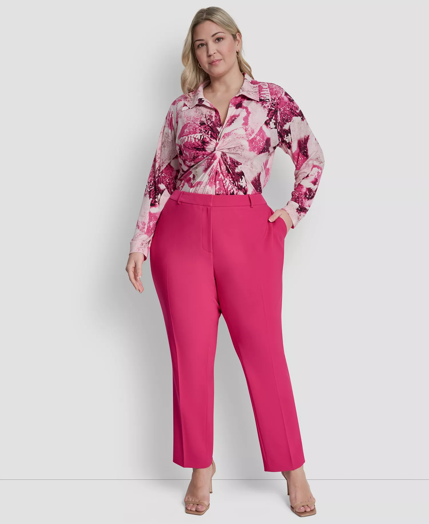 Plus Size Essex Ankle Pants - Hot Pink - 14W