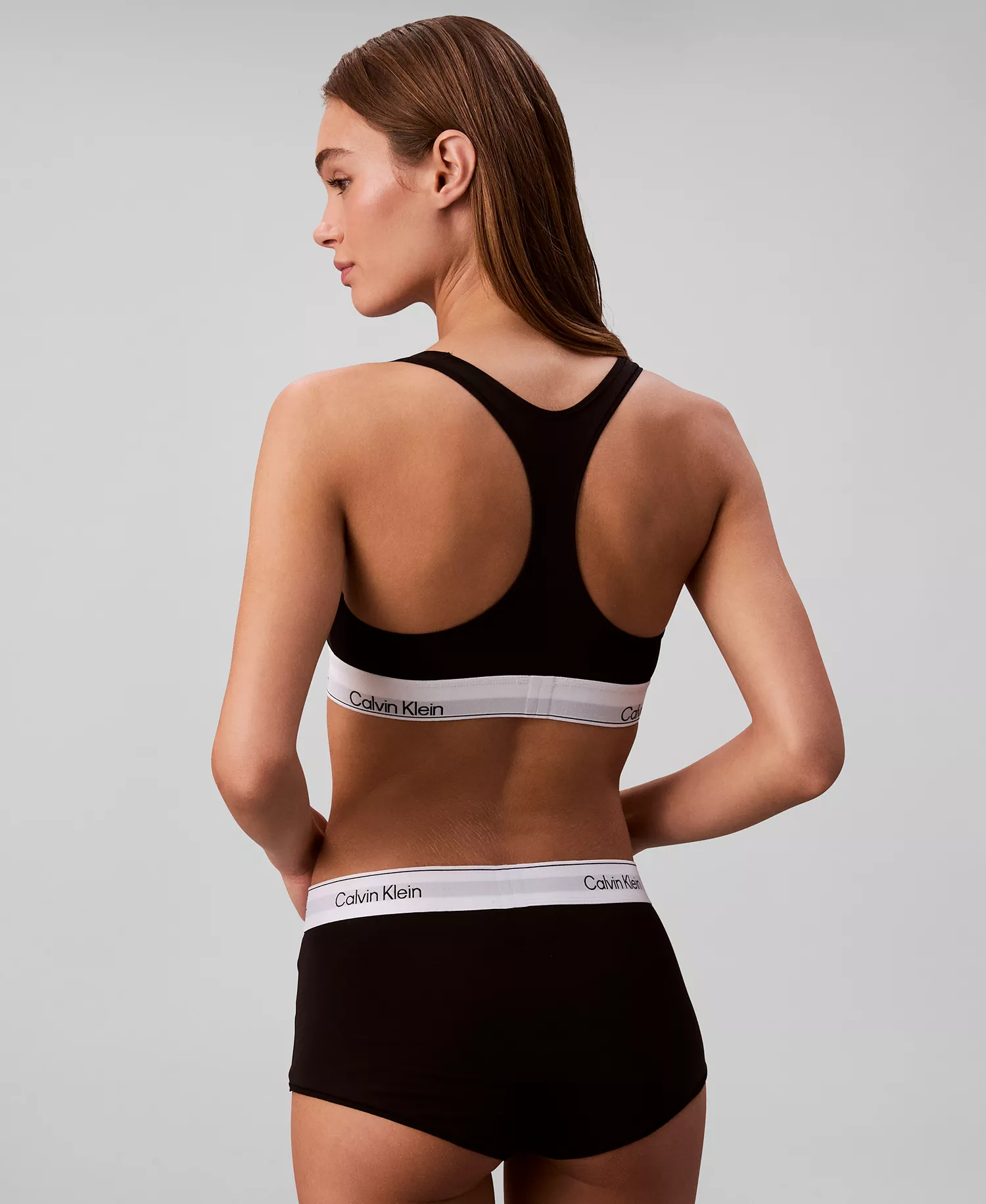 Women's Icon Cotton Unlined Racerback Bralette QF8493 - Black - L