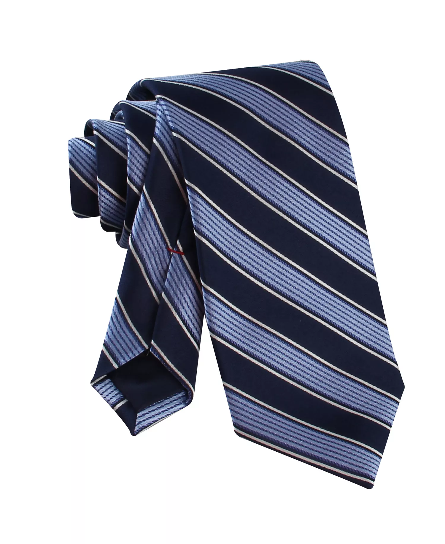 Men's Stanley Striped Pattern Tie - Navy/Black - ONE SIZE