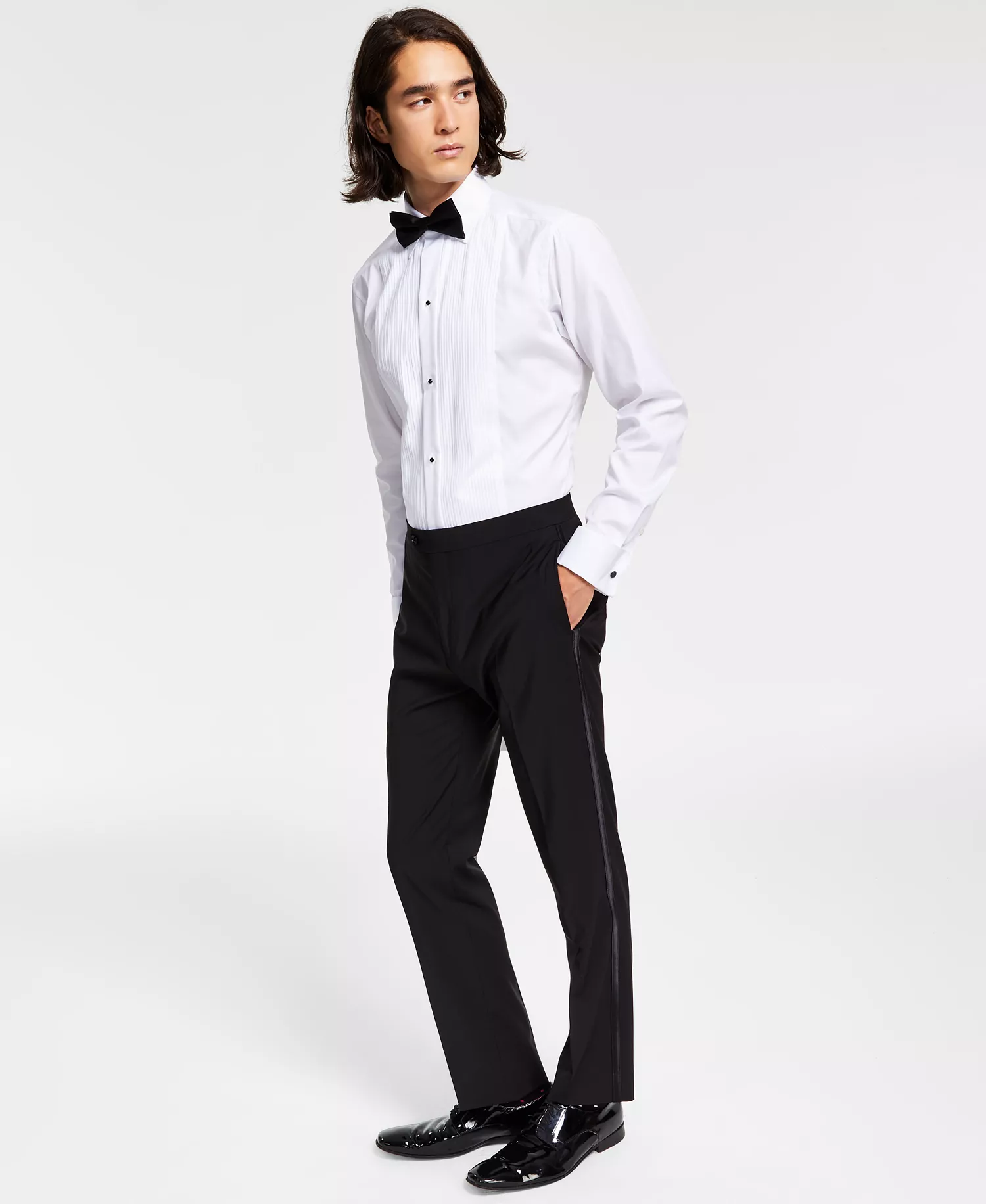 Men's Slim-Fit Infinite Stretch Black Tuxedo Pants - CLOSE OUT! - Black - 33x30