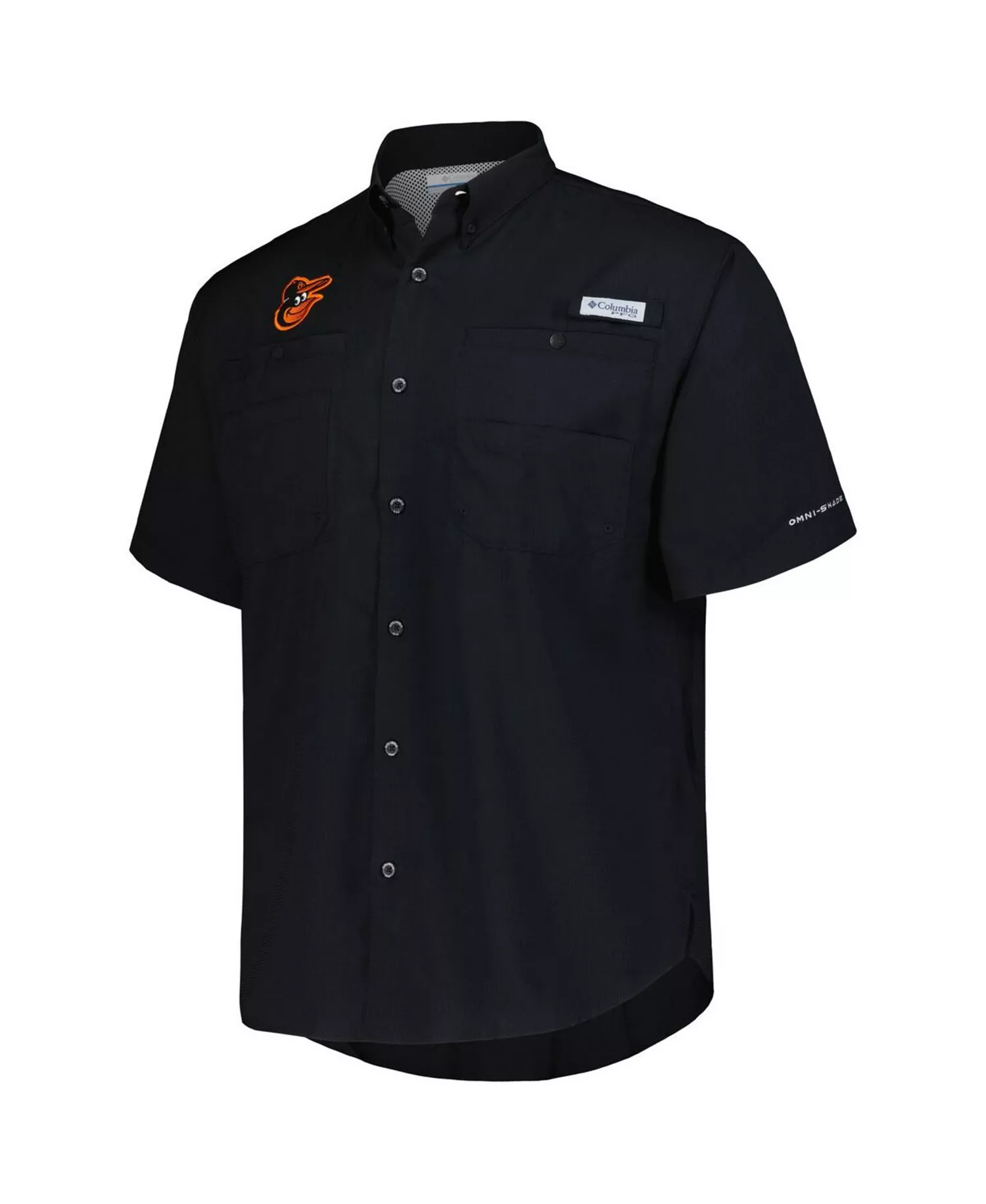 Men's Black Baltimore Orioles Tamiami Omni-Shade Button-Down Shirt - Black - L