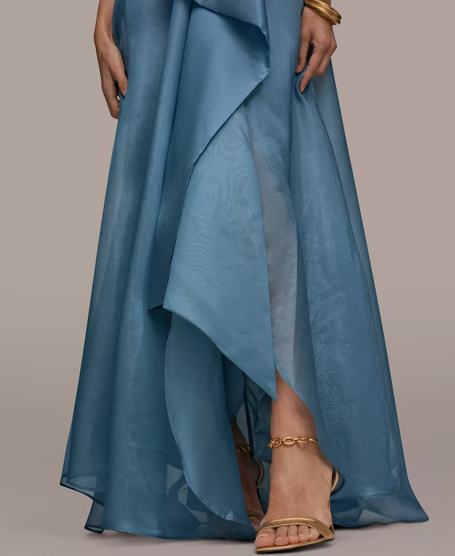 Women's Strapless Surplus Ball Gown - Washed Indigo - 10