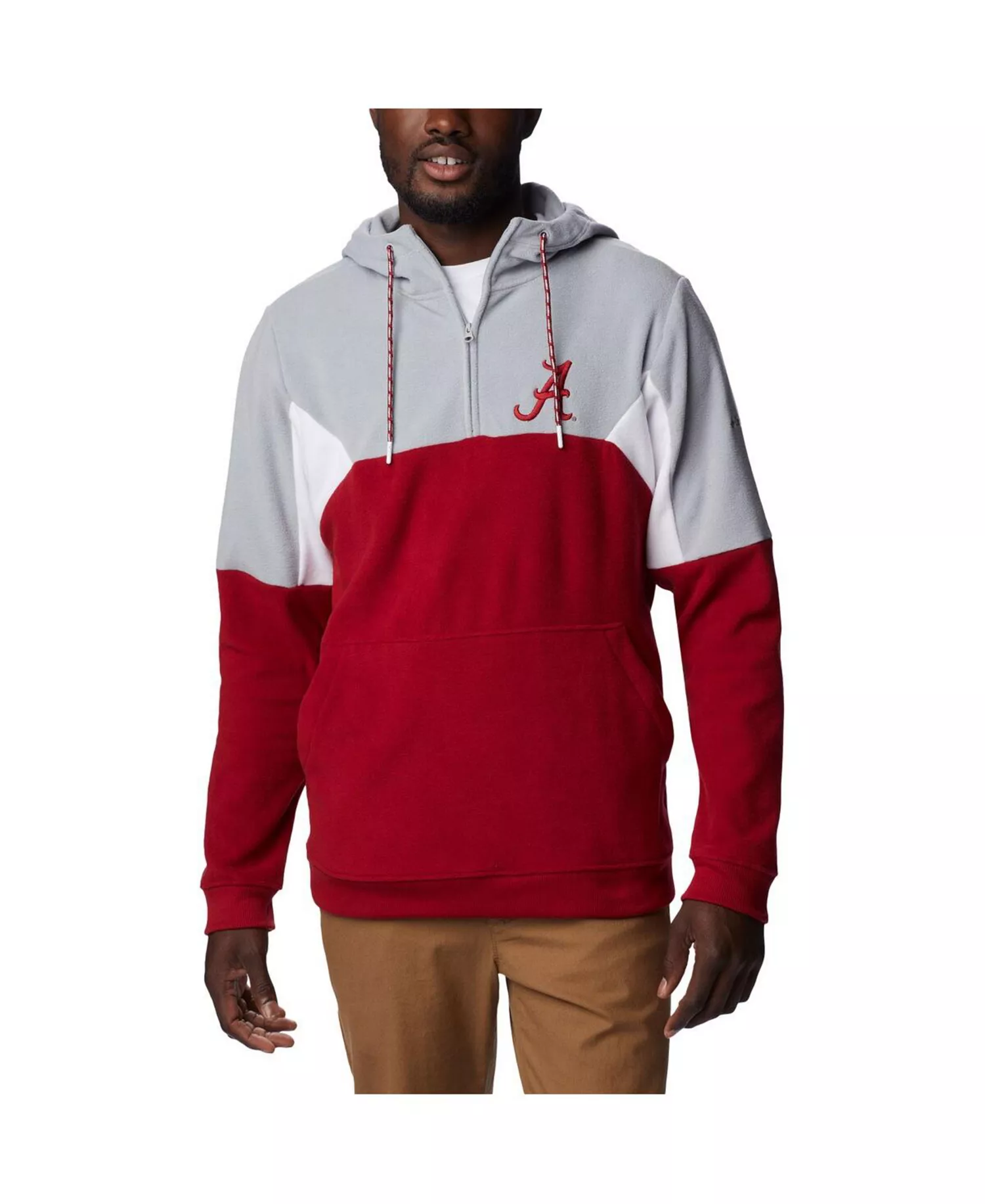 Men's Crimson Alabama Crimson Tide Lodge Quarter-Zip Hoodie - Crimson - L