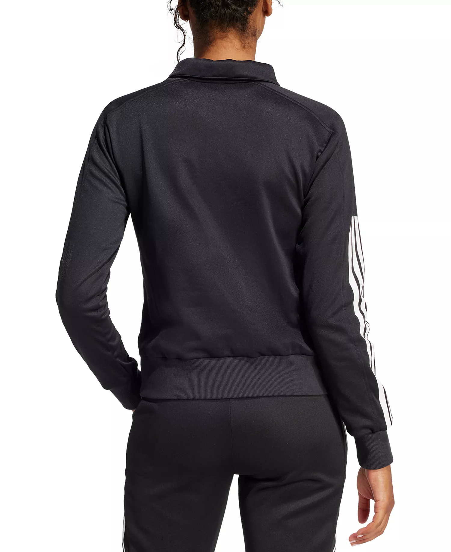 Women's Iconic 3-Stripes Snap Track Top - Black/black - L