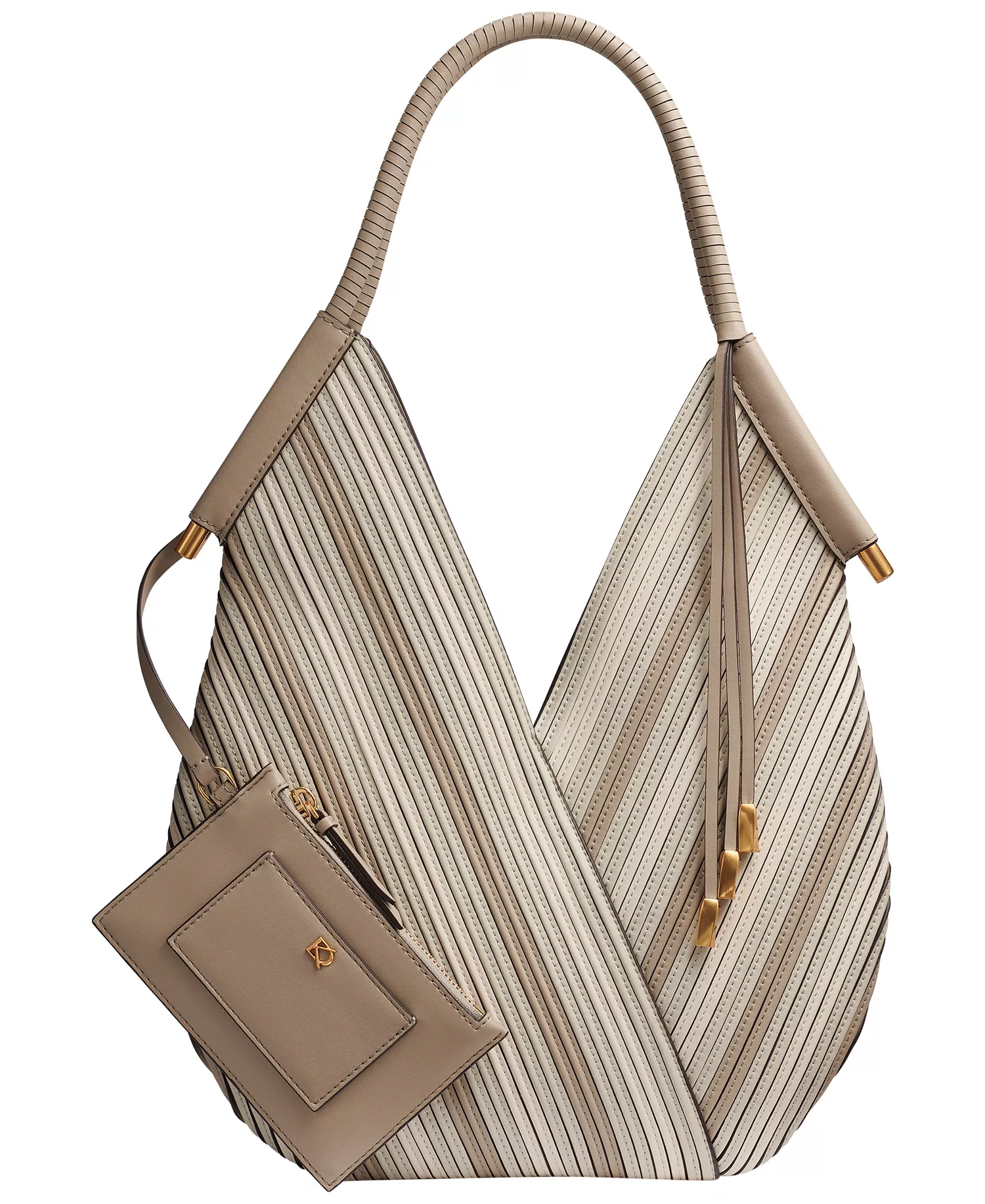 Baldwin Chevron Large Shoulder Bag - Neutral Multi - ONE SIZE