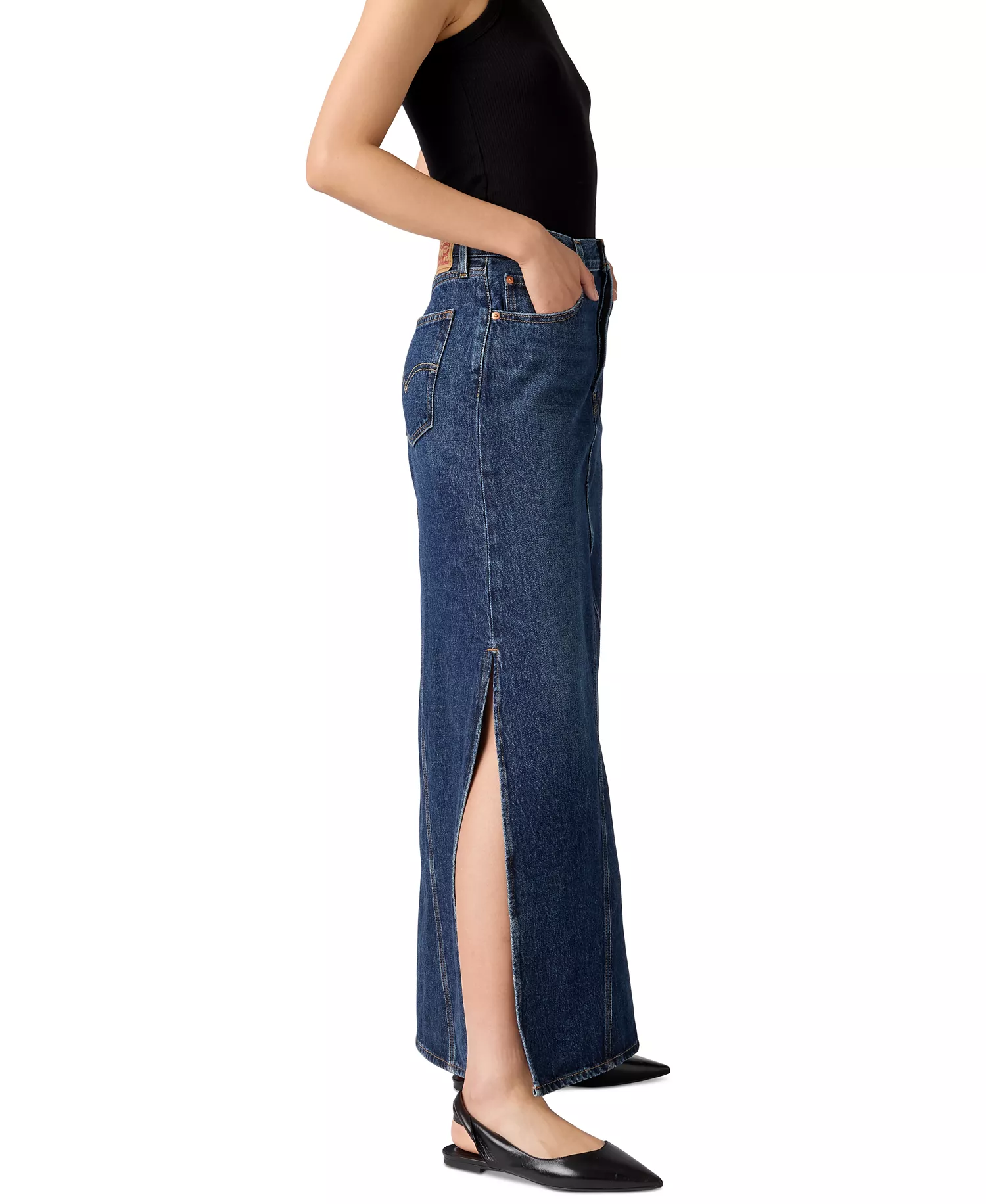 Women's Cotton Iconic Side-Slit Maxi Skirt - Always Usually - 24