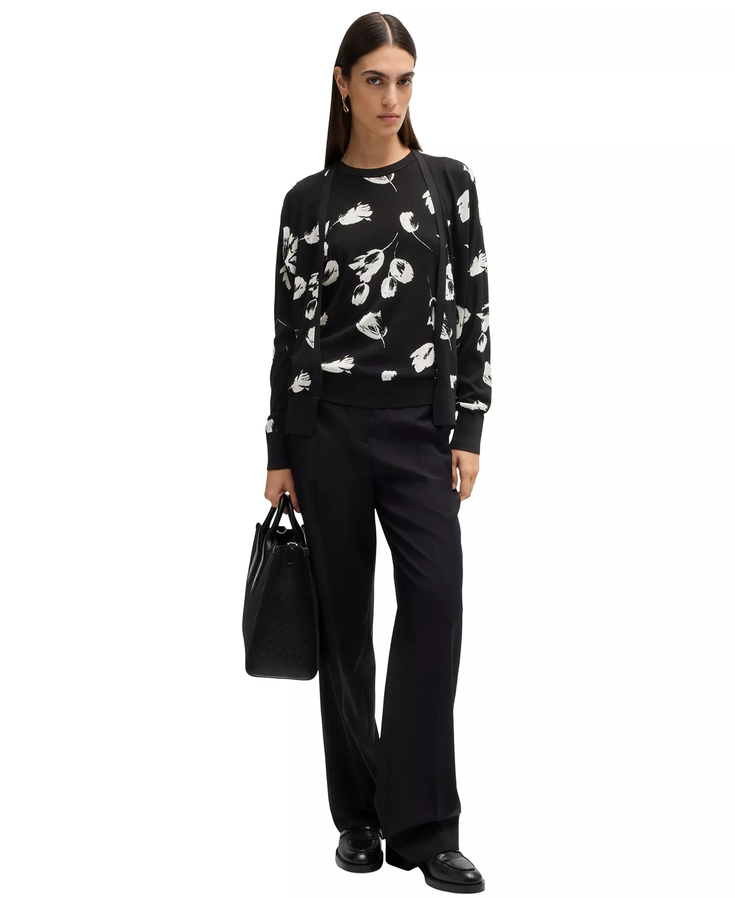 Women's Merino Wool-Blend Cardigan - Open Misc - S