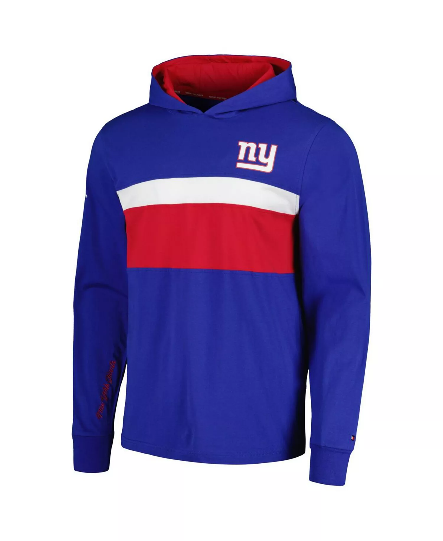 Men's Royal New York Giants Morgan Long Sleeve Hoodie T-Shirt - Royal, Red - L