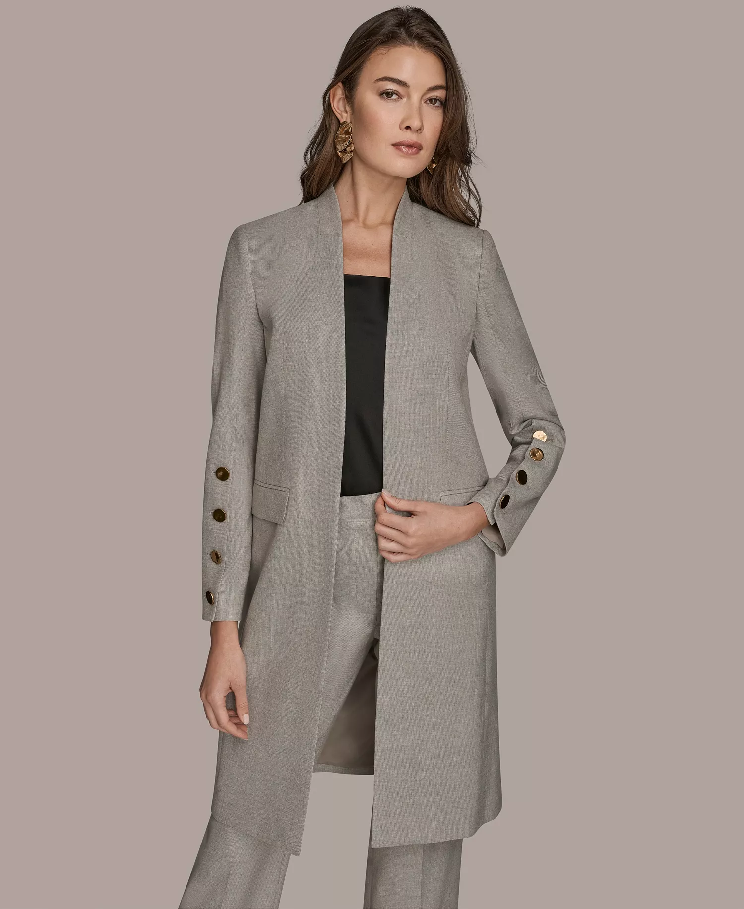 Women's Open Front Blazer - Vapor Multi - 0