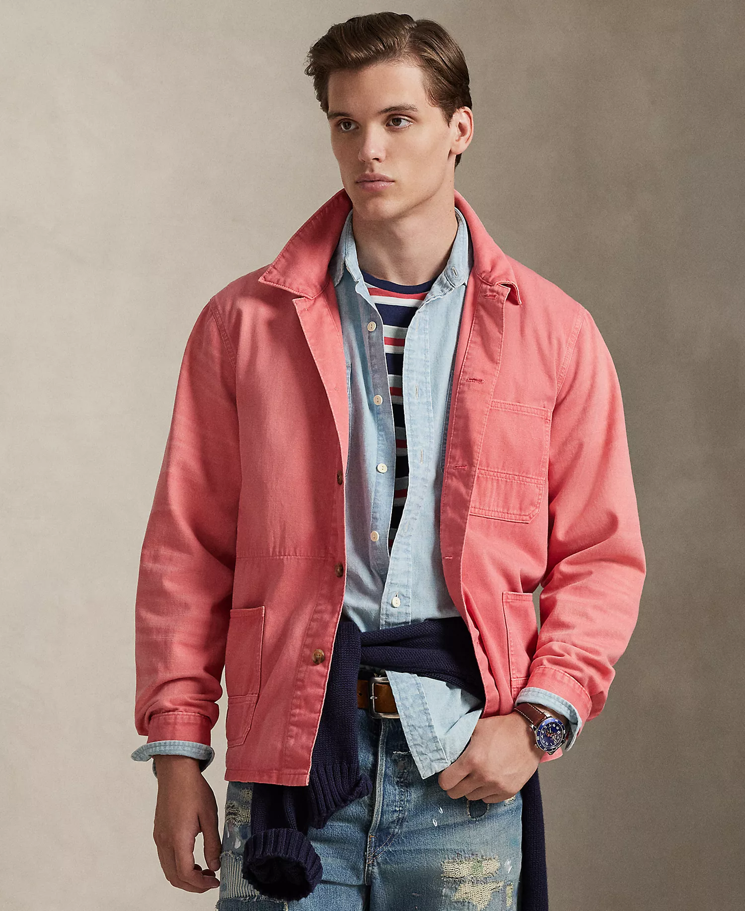 Men's Hudson Valley Long-Sleeve Shirt - Faded Red - L