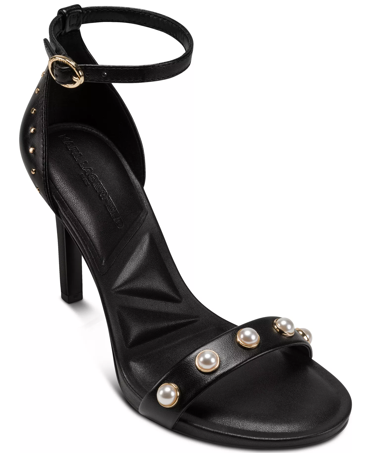 Women's Kenz Pearl Ankle Strap Sandals - Black - 5.5