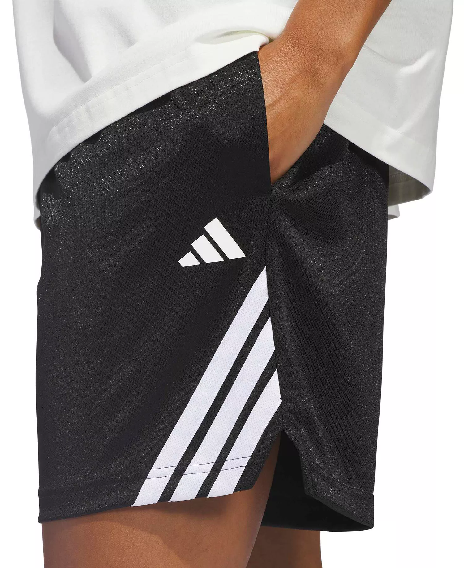 Women's 3-Stripe Basketball Shorts - Black - 2XL