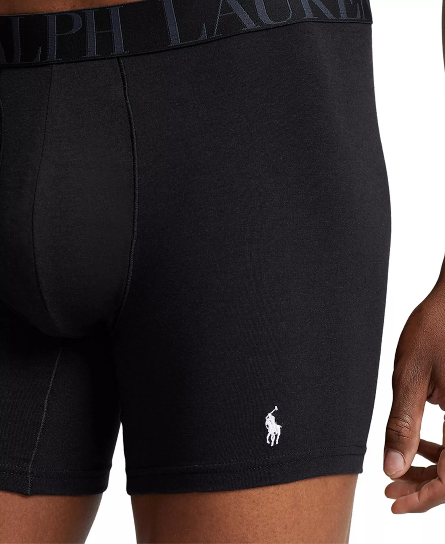 Men's 5-Pack Stretch Classic Fit Boxer Briefs - Assorted Blue/Black/Grey - L