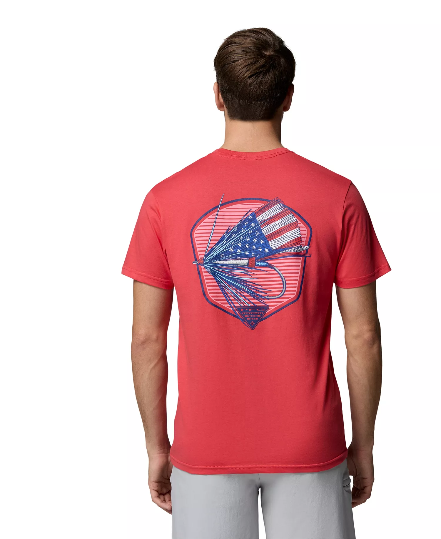 Men's PFG Gigante Graphic T-Shirt - Sunset Red - L